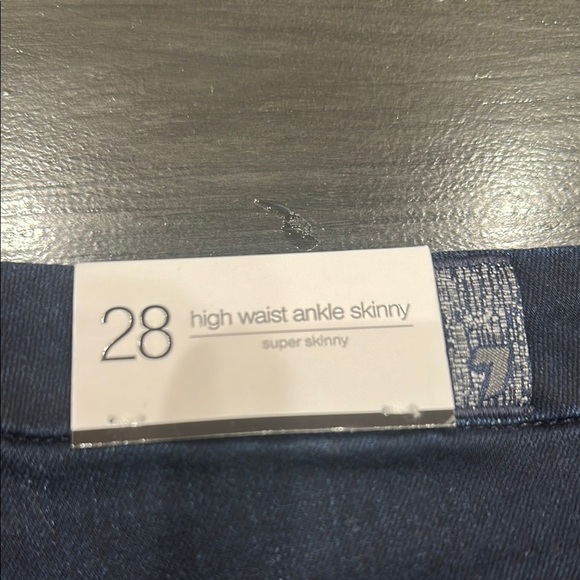 NWT For All Mankind Dark Blue Denim Jeans- size 28 - Picture 3 of 4